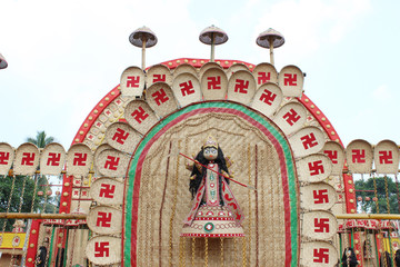 Abstract handcraft of Maa Durga. 