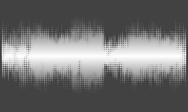 Gray Halftone Abstract Design Background In The Form Of Wave. Vector Art.