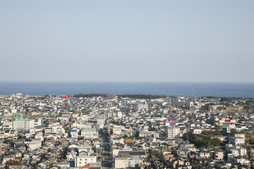 "A view from Kamikura Jinja", An image of Kumano Kodo, a sacred