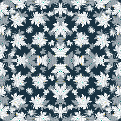 beautiful gray tree leaves on a dark background vector illustration