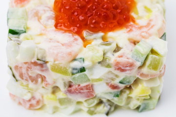 Traditonal russian salad olivier.