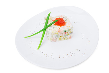 Traditonal russian salad olivier.