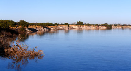 Fototapeta na wymiar bank of the river zambezi
