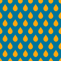 Blue Orange Water Drops Background Vector Illustration.