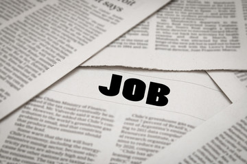 Obraz premium job search on newspaper