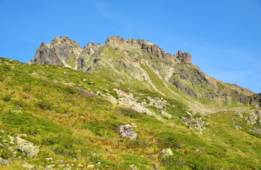 Mountains above Klosters - Switzerland, canton Graubunden.
