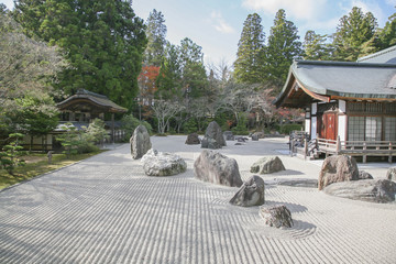 "Stone garden" the image of Temple in Koyasan, Japan