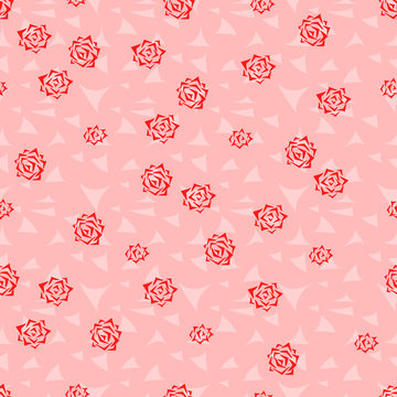 Seamless background pattern of roses. Roses vector.