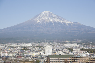 Mount Fuji and Fujinomiya city