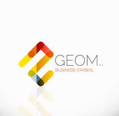 Logo, linear abstract geometric icon