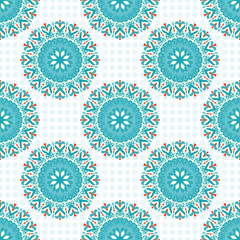 Ornament beautiful seamless pattern with mandala. vector illustration