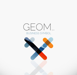 Logo, linear abstract geometric icon