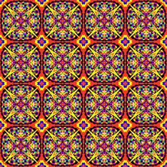 Mandalas. Seamless pattern. Vintage decorative elements. Vector illustration