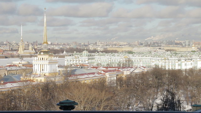 Aerial view of the city of Saint Petersburg