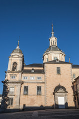 Obraz premium Royal Palace of La Granja de San Ildefonso, Segovia, Spain. It is an 18th-century palace surrounded by extensive gardens in the French manner and sculptural fountains