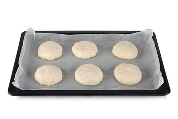 Homemade raw bun for burger