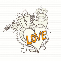 Valentine's Day celebration with hearts.