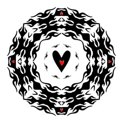 Fototapeta premium Template for tattoo and design in the form of the circle