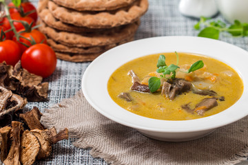 vegetarian mushroom soup
