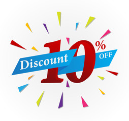 Sale discount design with ribbon 