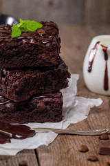 Delicious chocolate brownie