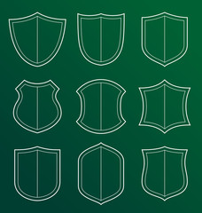 collection of shield icon