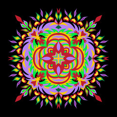 Mandala. colored Vintage decorative elements.