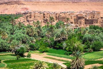 Town and oasis of Tinerhir, Morocco