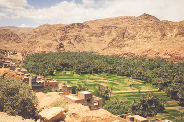 Obraz premium Town in Dades Valley, Morocco