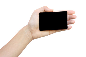 hand hold credit card to pay