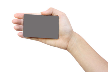 hand hold credit card to pay