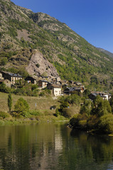 Fototapeta na wymiar Village of Tavascan, Pyrenees mountains,Lleida province.,Catalonia, Spain