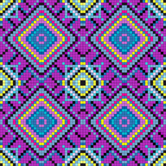 small pixels colored geometric background seamless pattern vector illustration