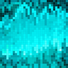Pixels blue geometric background vector illustration