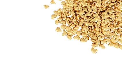 Abstract golden hearts