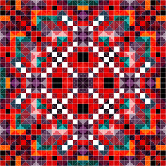 Fototapeta premium colored pixel pattern in retro style vector illustration