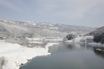 Winter landscape, Niigata, Japan
