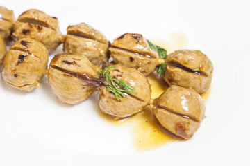 Thai Grilled meat ball with sweet spicy sauce