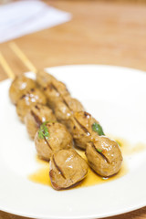 Thai Grilled meat ball with sweet spicy sauce