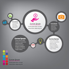 Modern design clean number banner with business concept used for website layout. Infographic. 