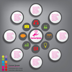 Modern design clean number banner with business concept used for website layout. Infographic. 