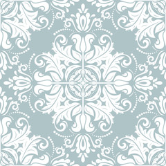 Fototapeta na wymiar Seamless oriental ornament in the style of baroque. Traditional classic vector white pattern