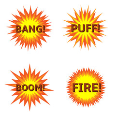 Explosion icon set