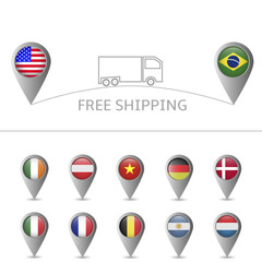Free shipping map