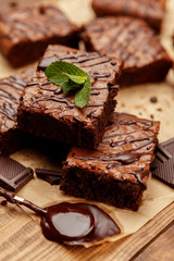 chocolate cake on a baking sheet