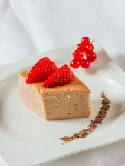 Natural strawberry pudding