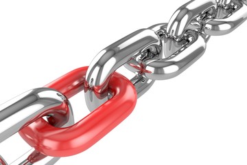 Obraz premium render stainless steel chain