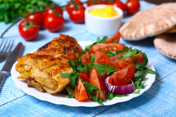 grilled chicken and tomato salad