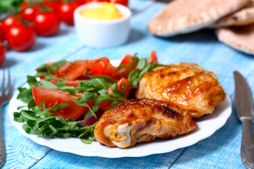 grilled chicken and tomato salad
