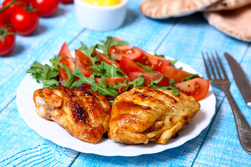 grilled chicken and tomato salad